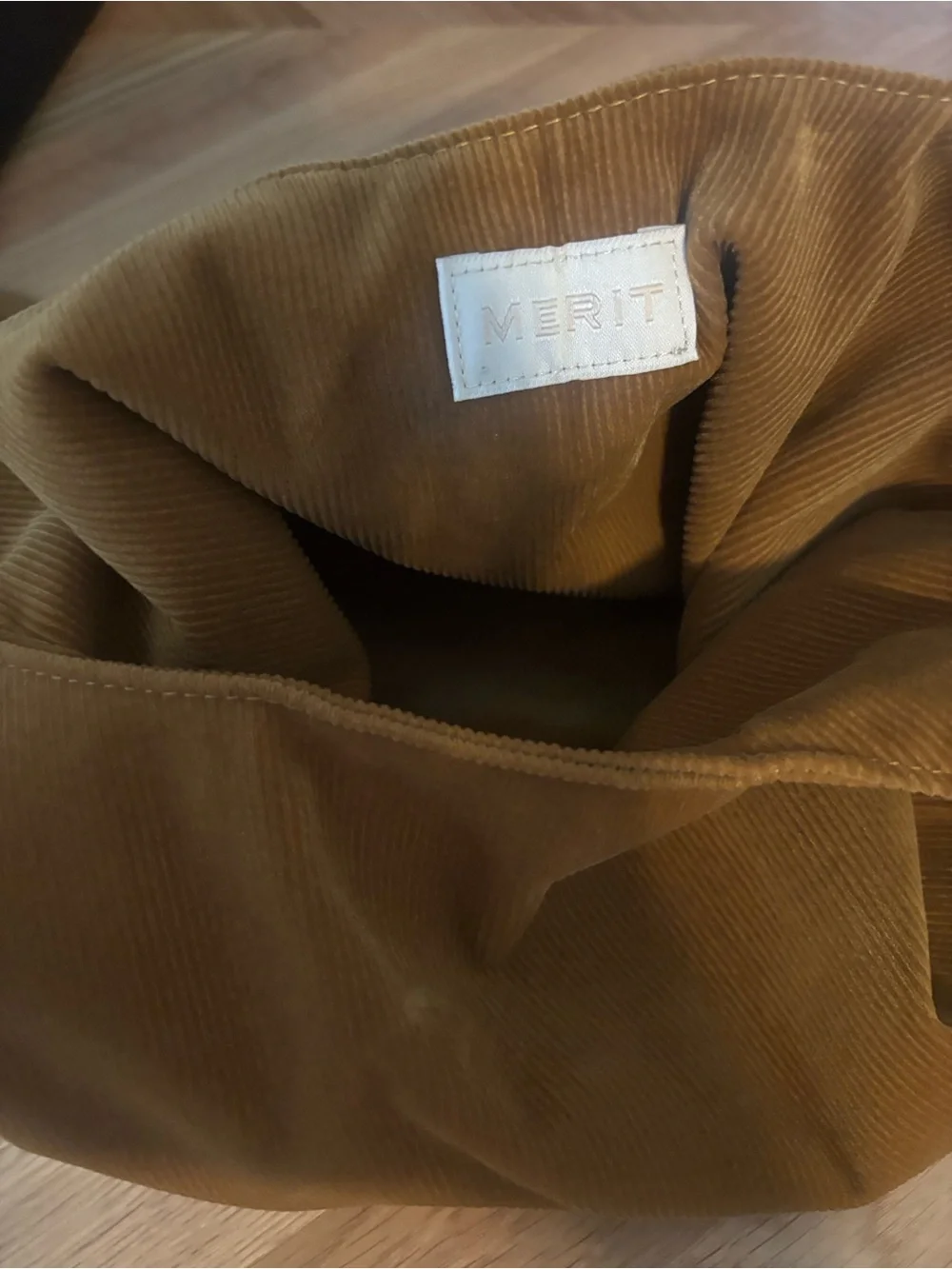 NWT MERIT Signature Corduroy Cosmetic Pouch in Mustard